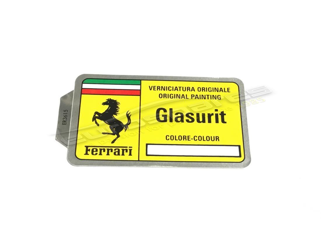 NEW Ferrari BLANK GLASURIT PAINT ADHESIVE TAG. PART NUMBER MC3615 (1)