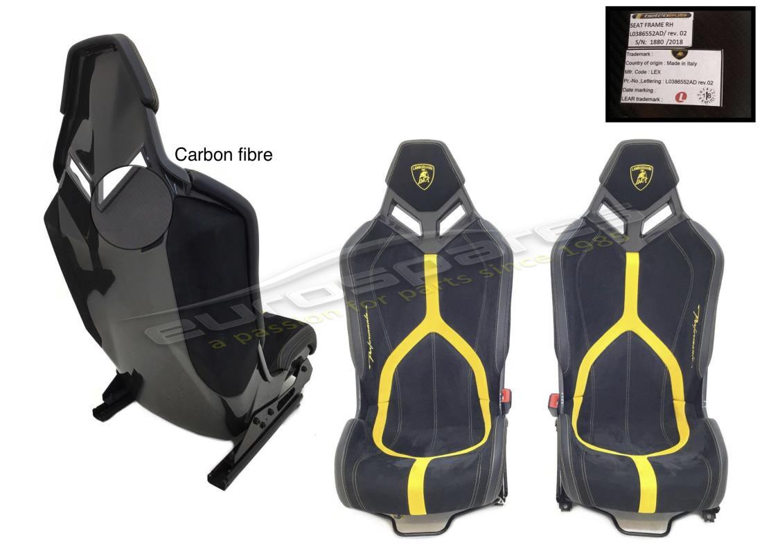 NEW Lamborghini PAIR OF SEATS. PART NUMBER 4T0860673SET (1)