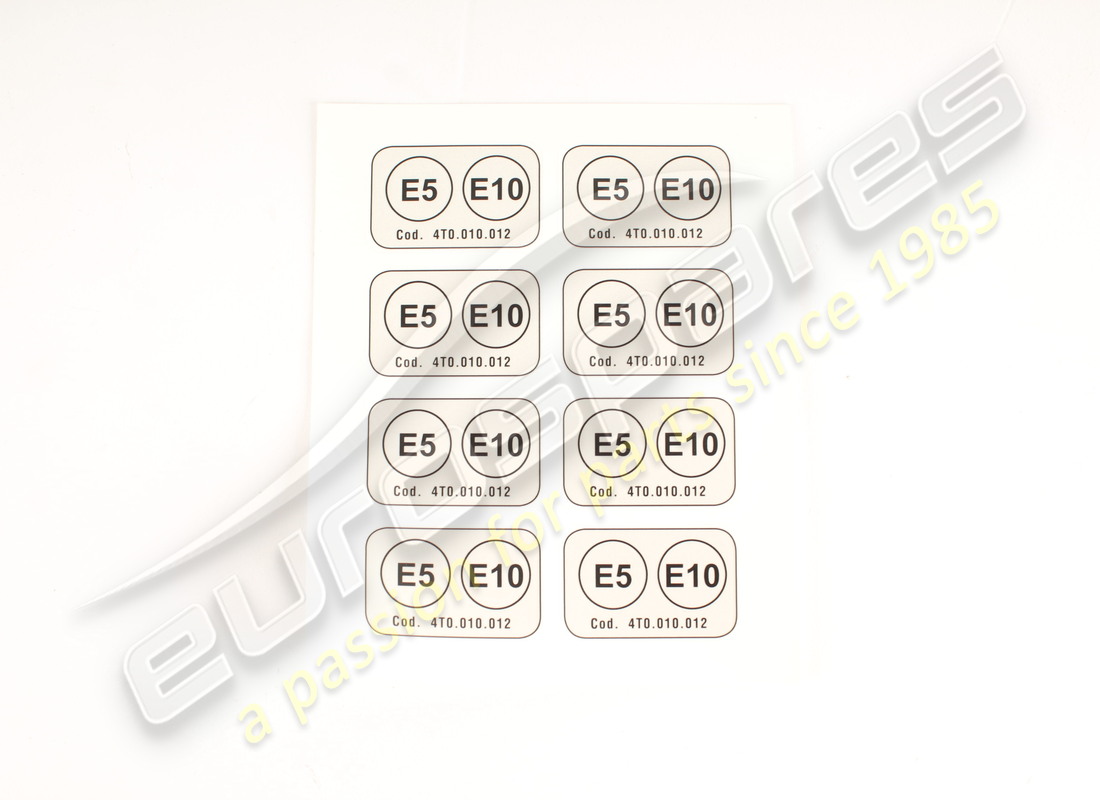 NEW Lamborghini 8 PC ETHANOL STICKERS. PART NUMBER 4ML010003 (1)