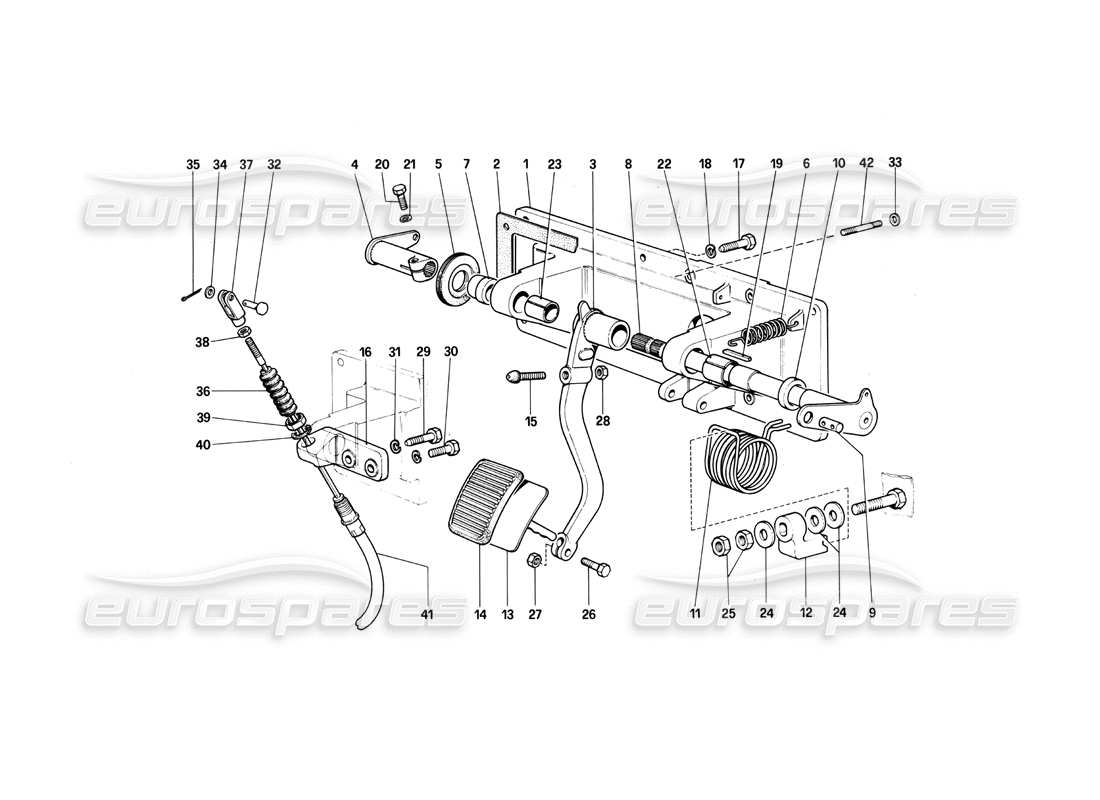 a part diagram from the ferrari 412 parts catalogue