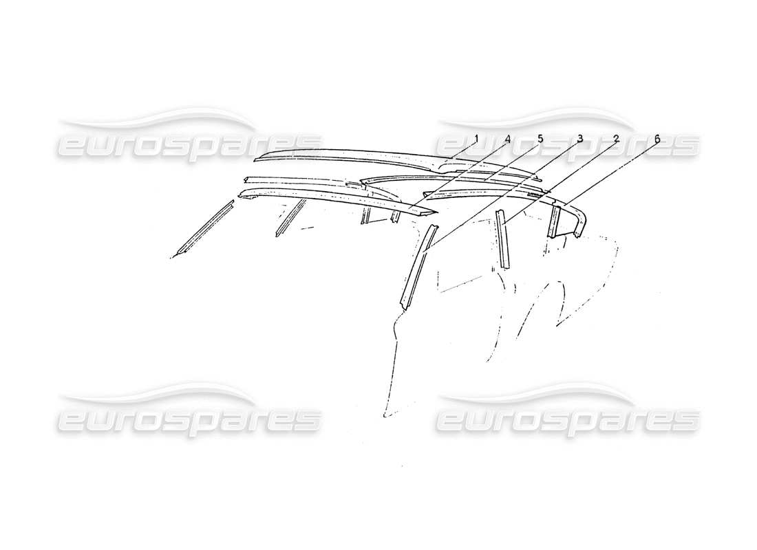 a part diagram from the ferrari 365 gt 2+2 (coachwork) parts catalogue