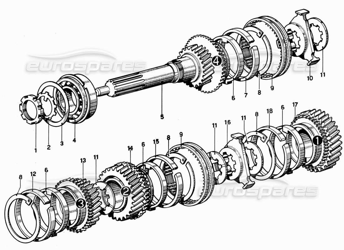 a part diagram from the ferrari 330 and 365 parts catalogue