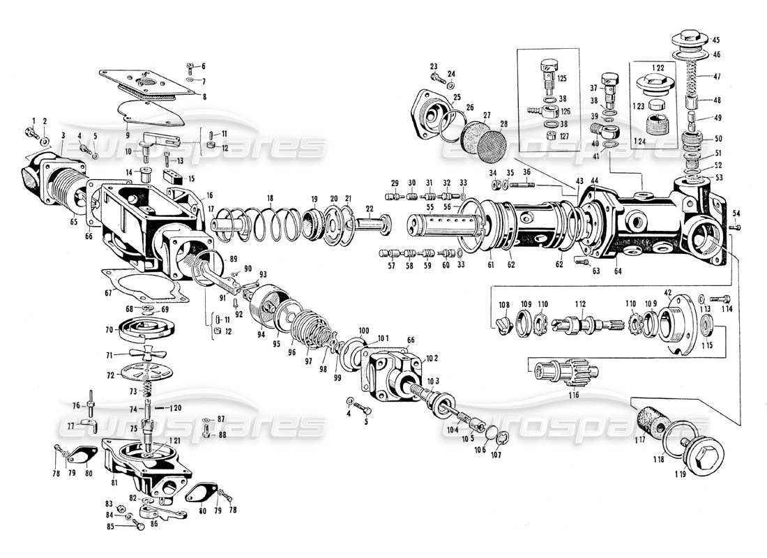 a part diagram from the maserati mistral 3.7 parts catalogue