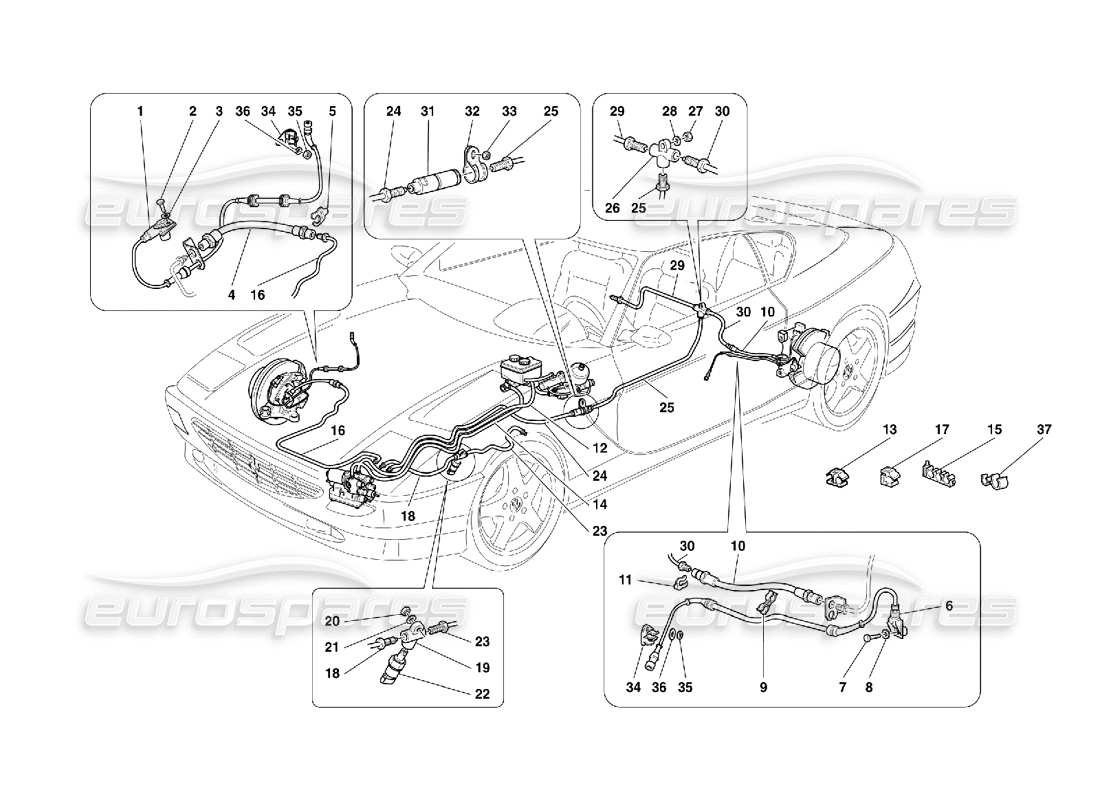 a part diagram from the ferrari 456 parts catalogue
