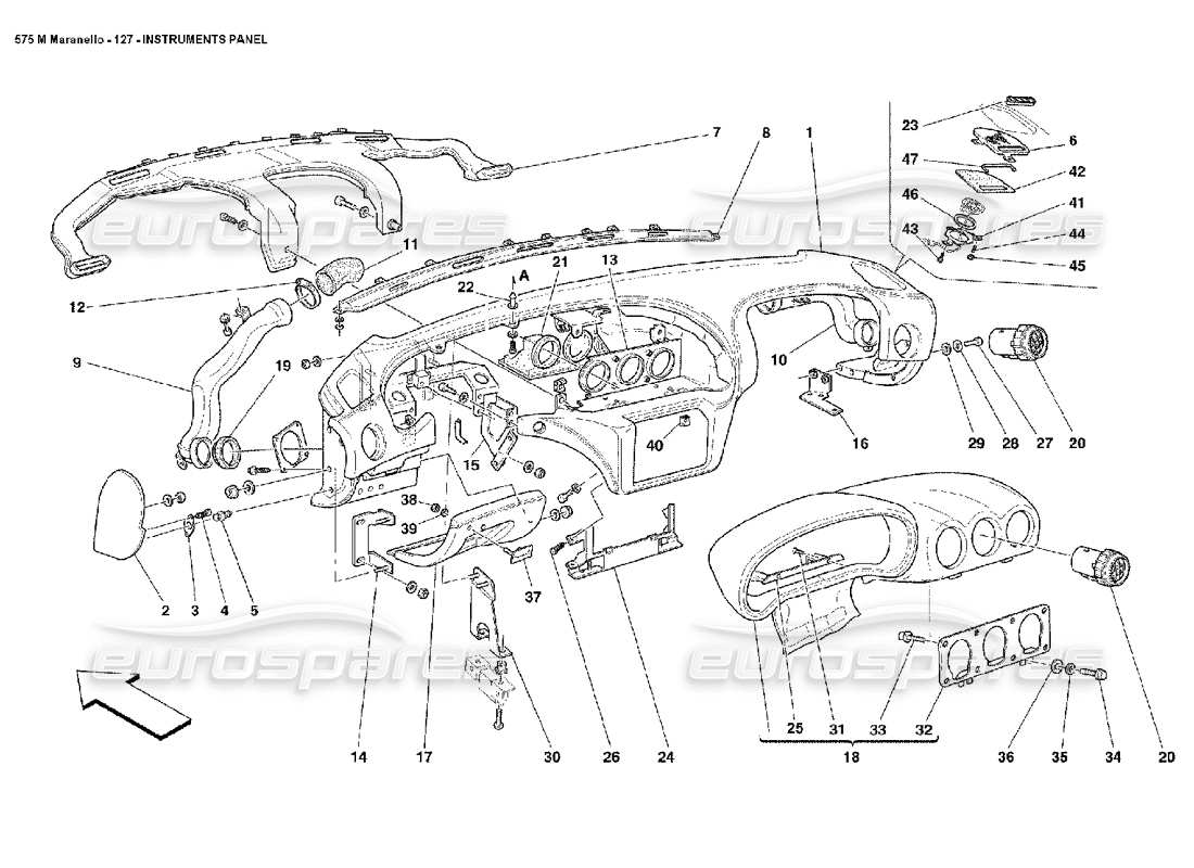a part diagram from the ferrari 575 parts catalogue