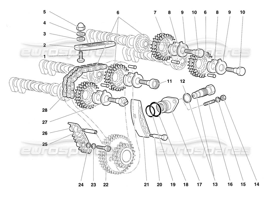a part diagram from the lamborghini diablo vt (1994) parts catalogue