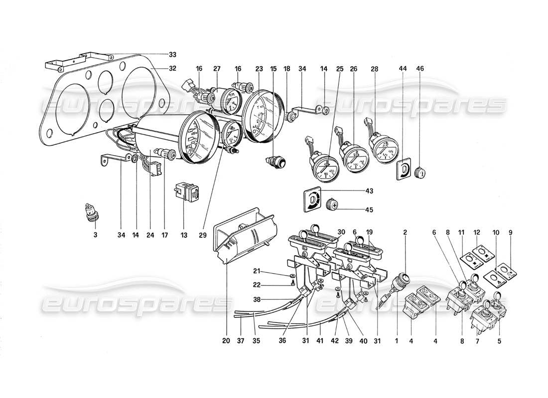 a part diagram from the ferrari 288 parts catalogue