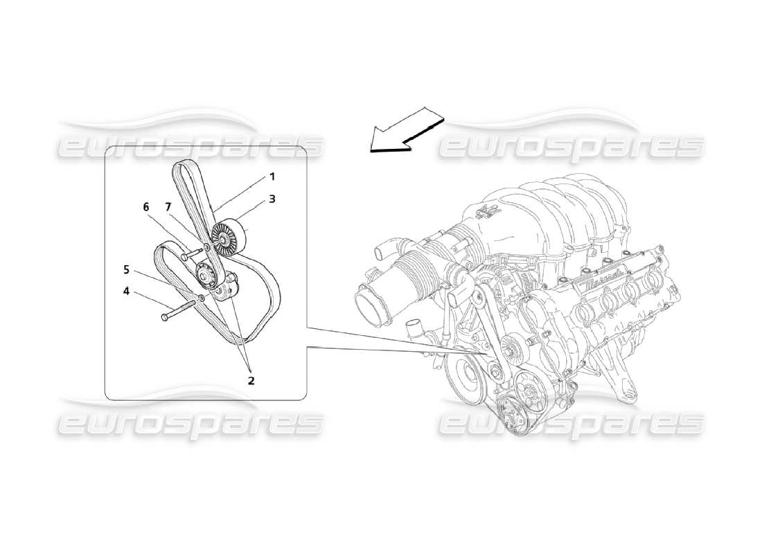 a part diagram from the maserati qtp. (2006) 4.2 parts catalogue