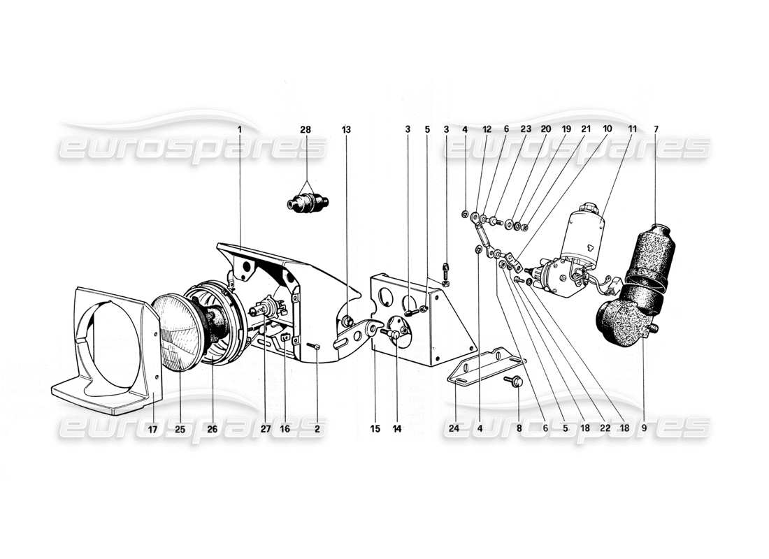 a part diagram from the ferrari 308 quattrovalvole (1985) parts catalogue