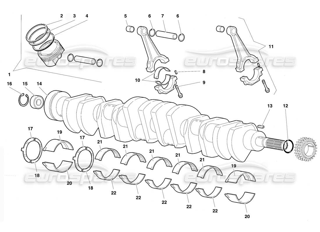 a part diagram from the lamborghini diablo parts catalogue