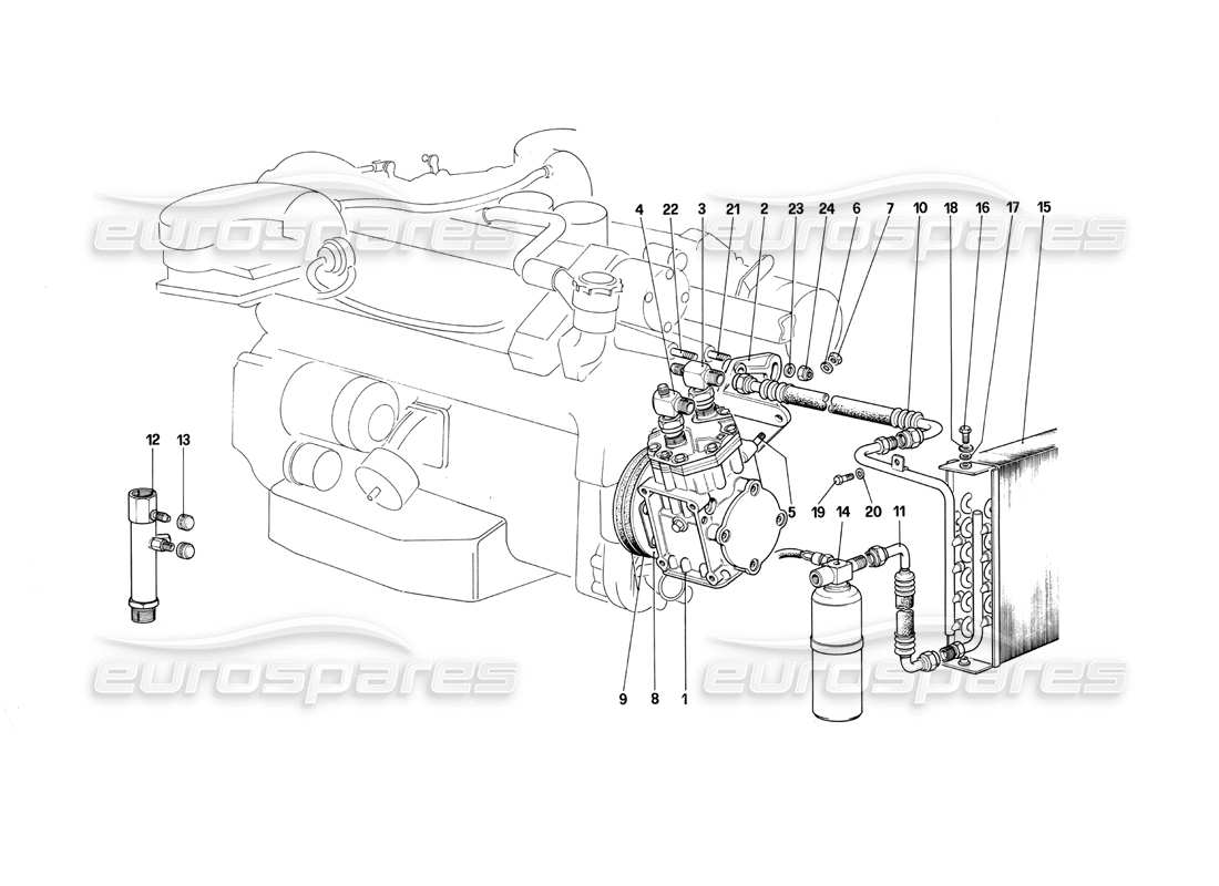 a part diagram from the ferrari 412 parts catalogue