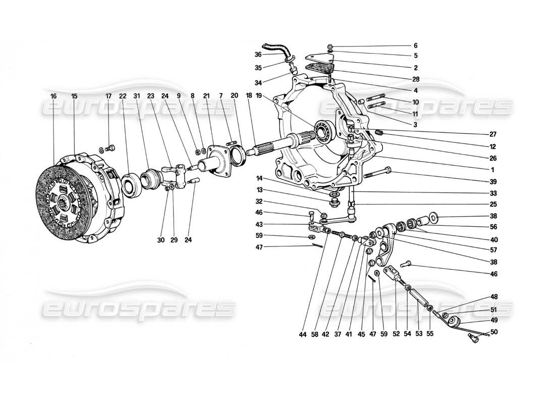 a part diagram from the ferrari 208 parts catalogue