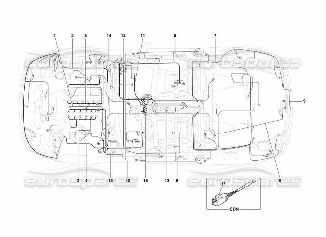 a part diagram from the ferrari 550 parts catalogue