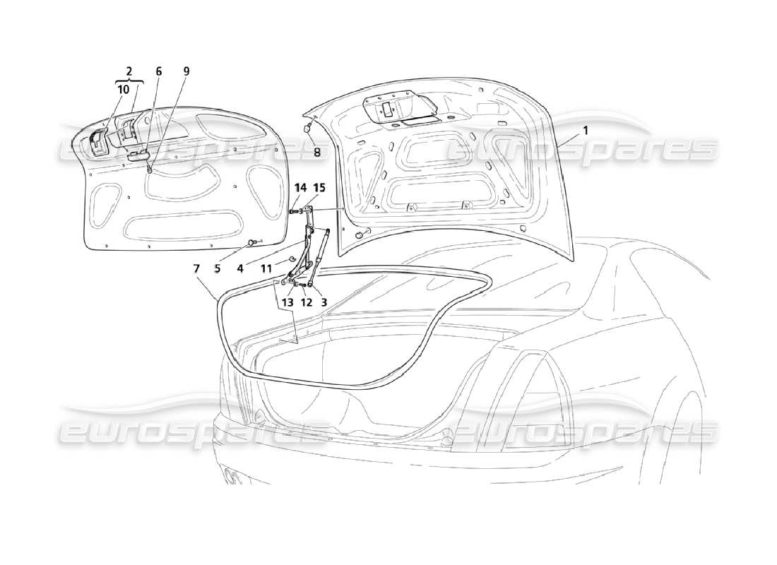 a part diagram from the maserati qtp. (2006) 4.2 parts catalogue