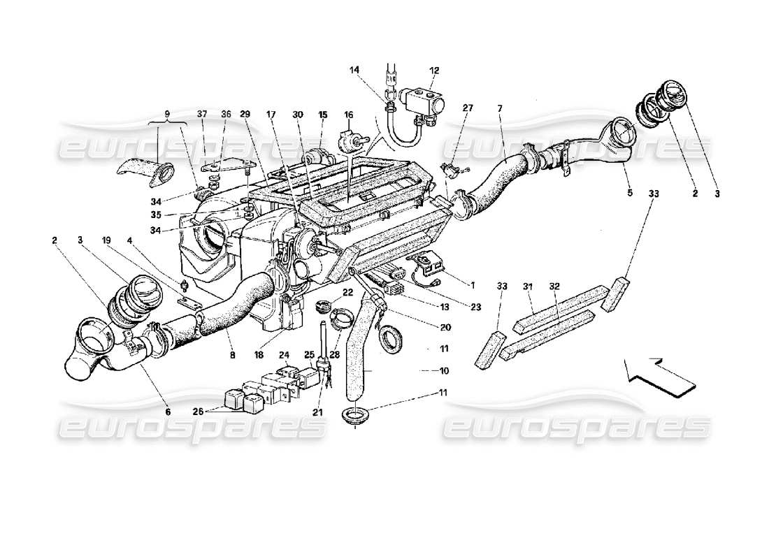 VIEW PARTS DIAGRAMS FROM THE FERRARI 512 PARTS CATALOGUE a part diagram from the ferrari 512 parts catalogue