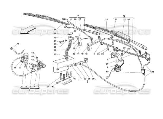 a part diagram from the ferrari 512 parts catalogue