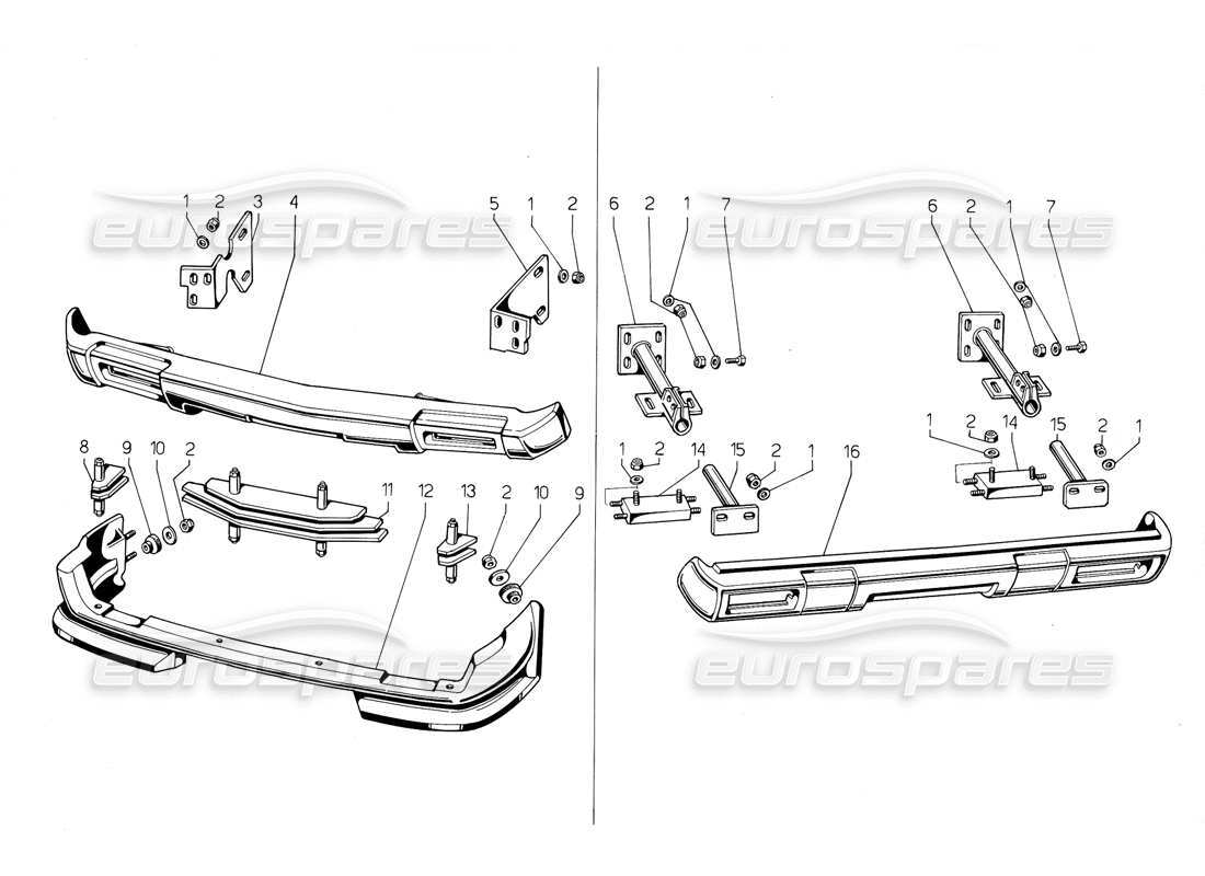 a part diagram from the lamborghini jalpa parts catalogue