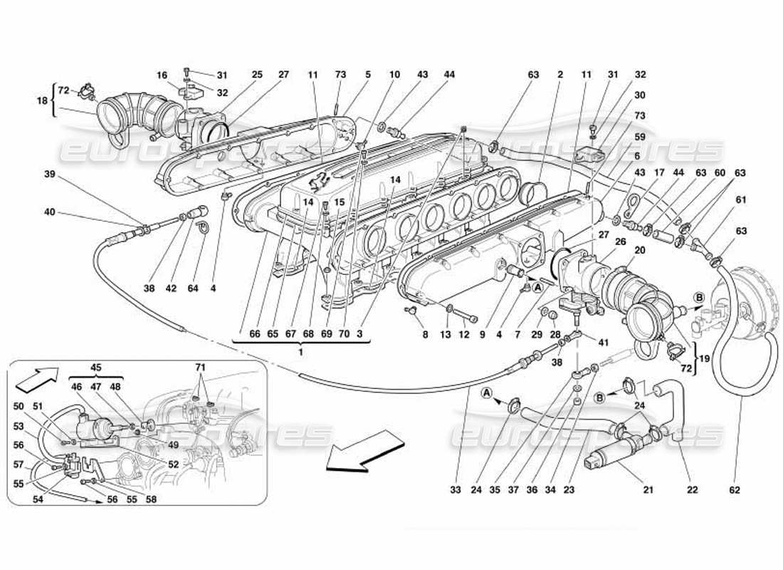 VIEW PARTS DIAGRAMS FROM THE FERRARI 550 PARTS CATALOGUE a part diagram from the ferrari 550 parts catalogue