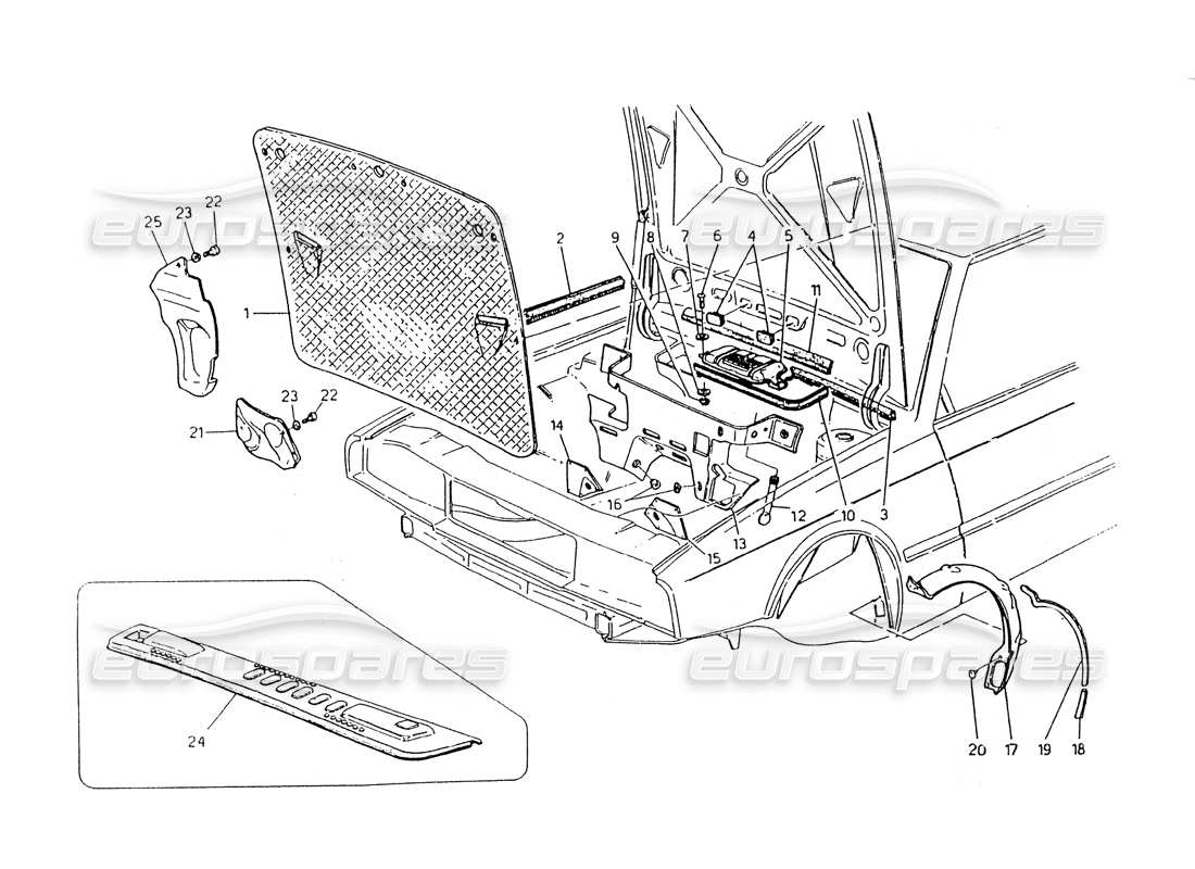a part diagram from the maserati biturbo (1983-1995) parts catalogue