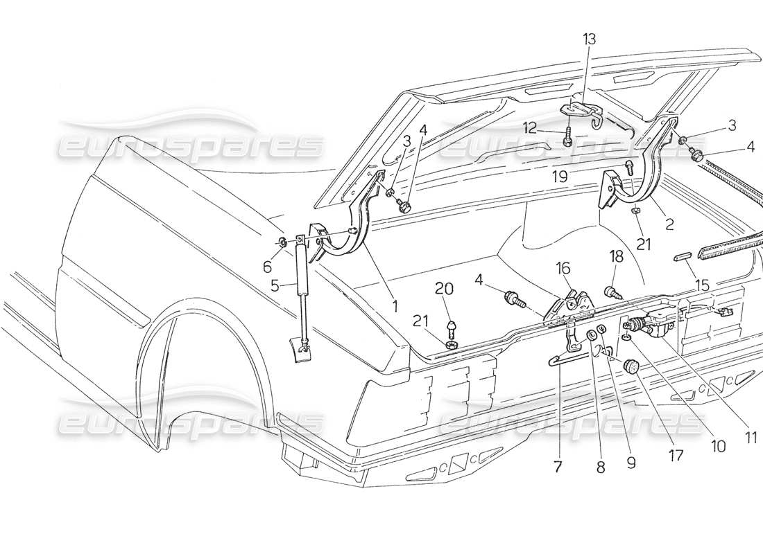 a part diagram from the maserati biturbo (1983-1995) parts catalogue
