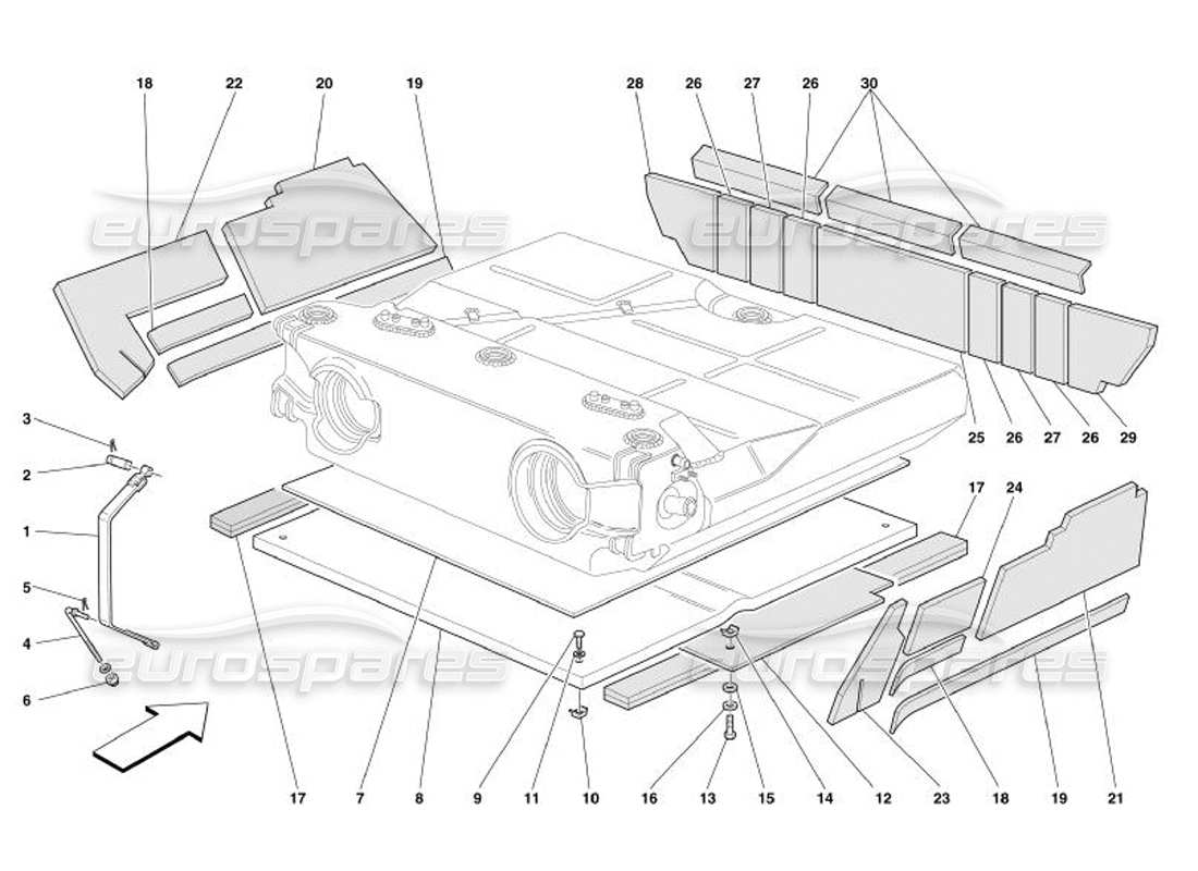 a part diagram from the Ferrari 575 Superamerica parts catalogue