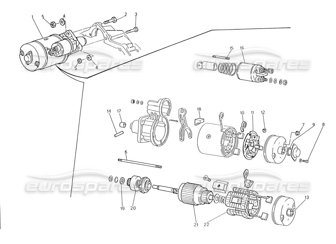 a part diagram from the maserati biturbo (1983-1995) parts catalogue
