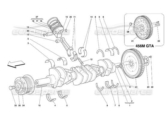 a part diagram from the ferrari 456 parts catalogue