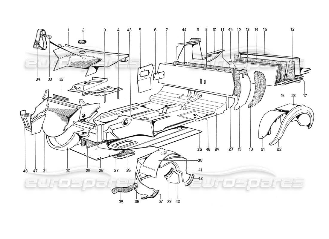 a part diagram from the ferrari 208 parts catalogue