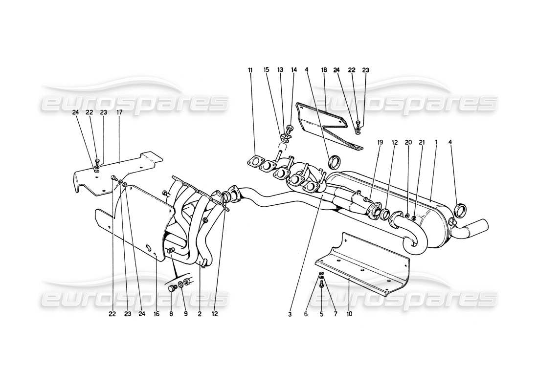 a part diagram from the ferrari 208 parts catalogue
