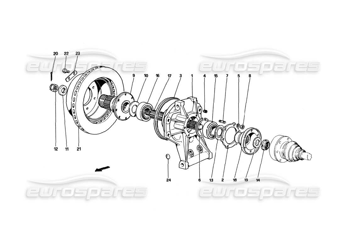 a part diagram from the ferrari 512 parts catalogue
