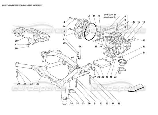 a part diagram from the maserati 4200 parts catalogue