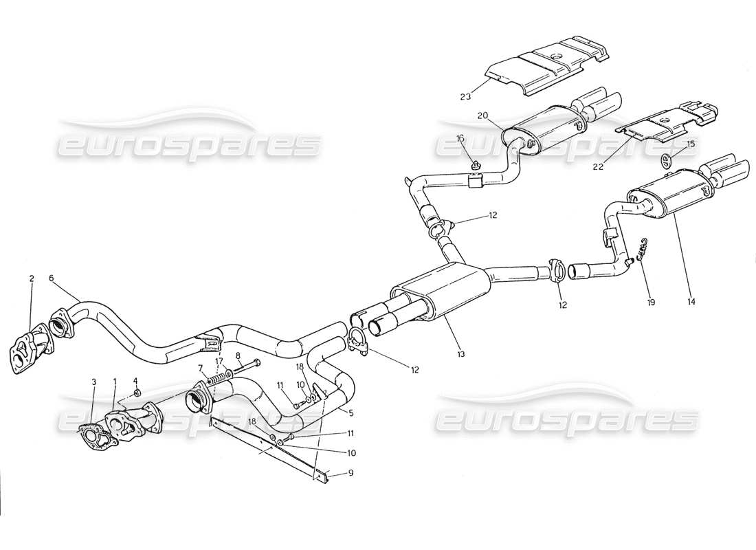 a part diagram from the maserati biturbo (1983-1995) parts catalogue