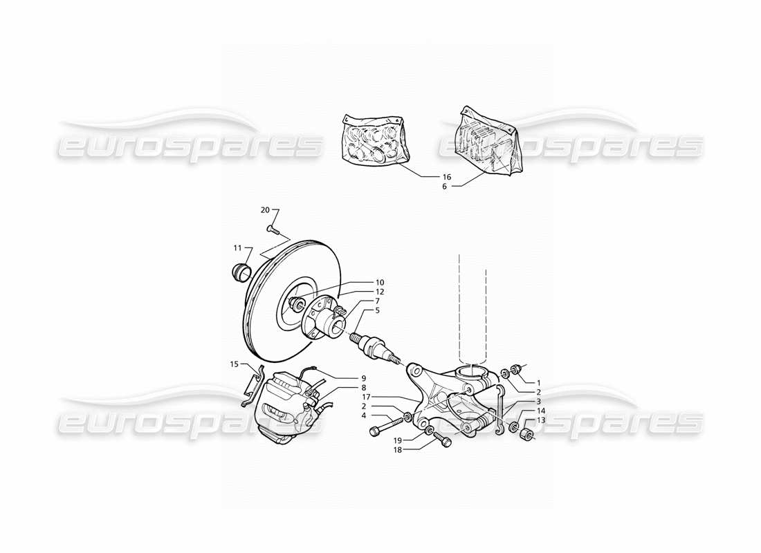 a part diagram from the maserati ghibli 2.8 (abs) parts catalogue