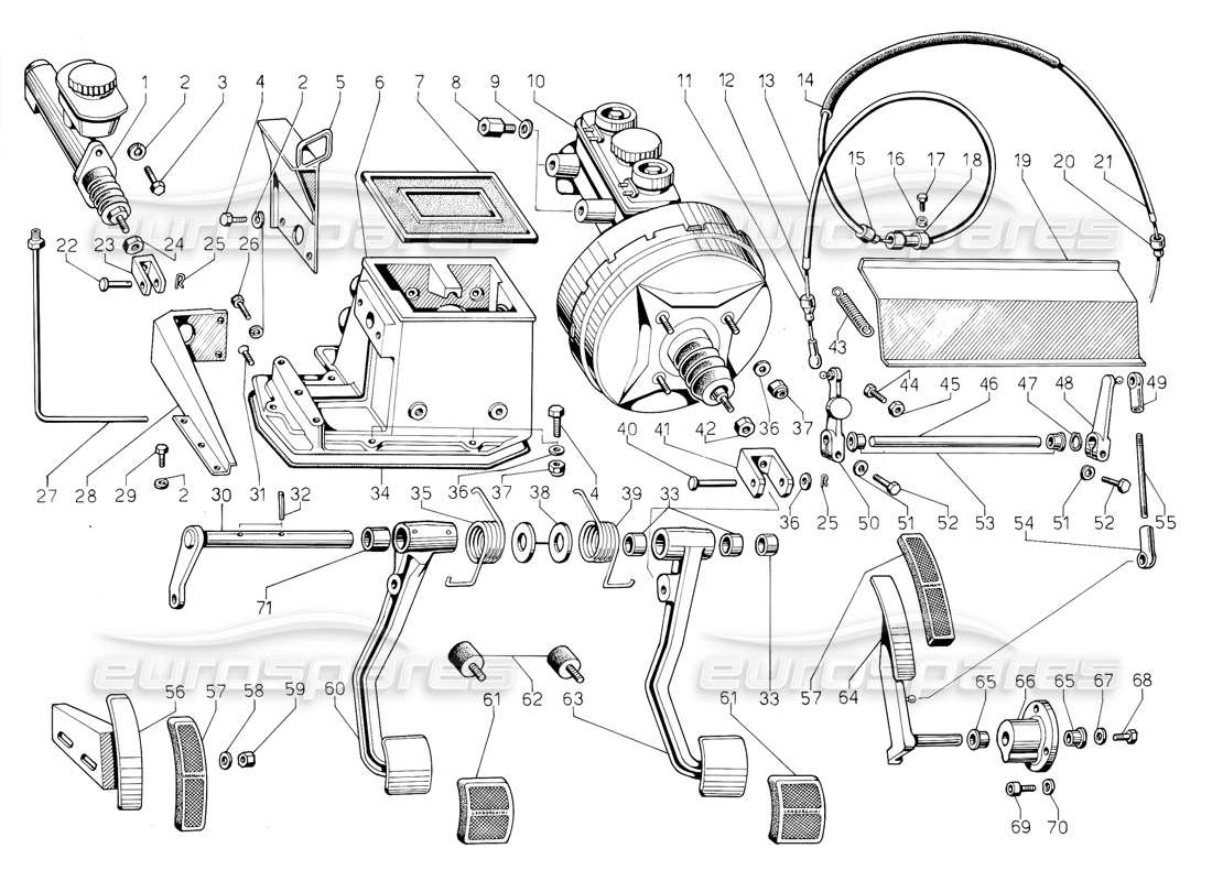 a part diagram from the lamborghini jalpa parts catalogue
