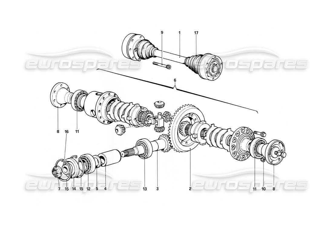 a part diagram from the ferrari 400i (1983 mechanical) parts catalogue