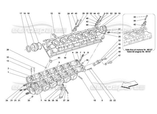 a part diagram from the ferrari 550 maranello parts catalogue