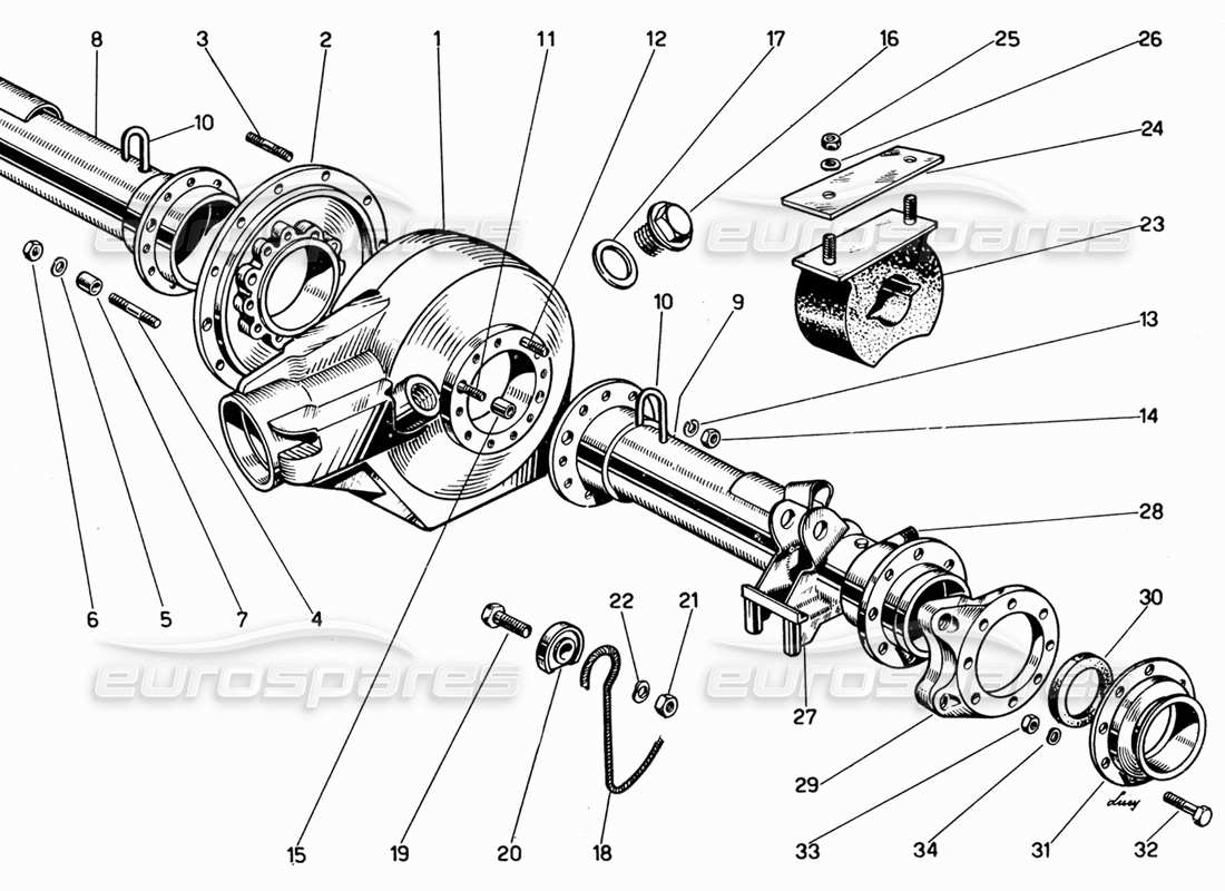 a part diagram from the Ferrari 330 GT 2+2 parts catalogue