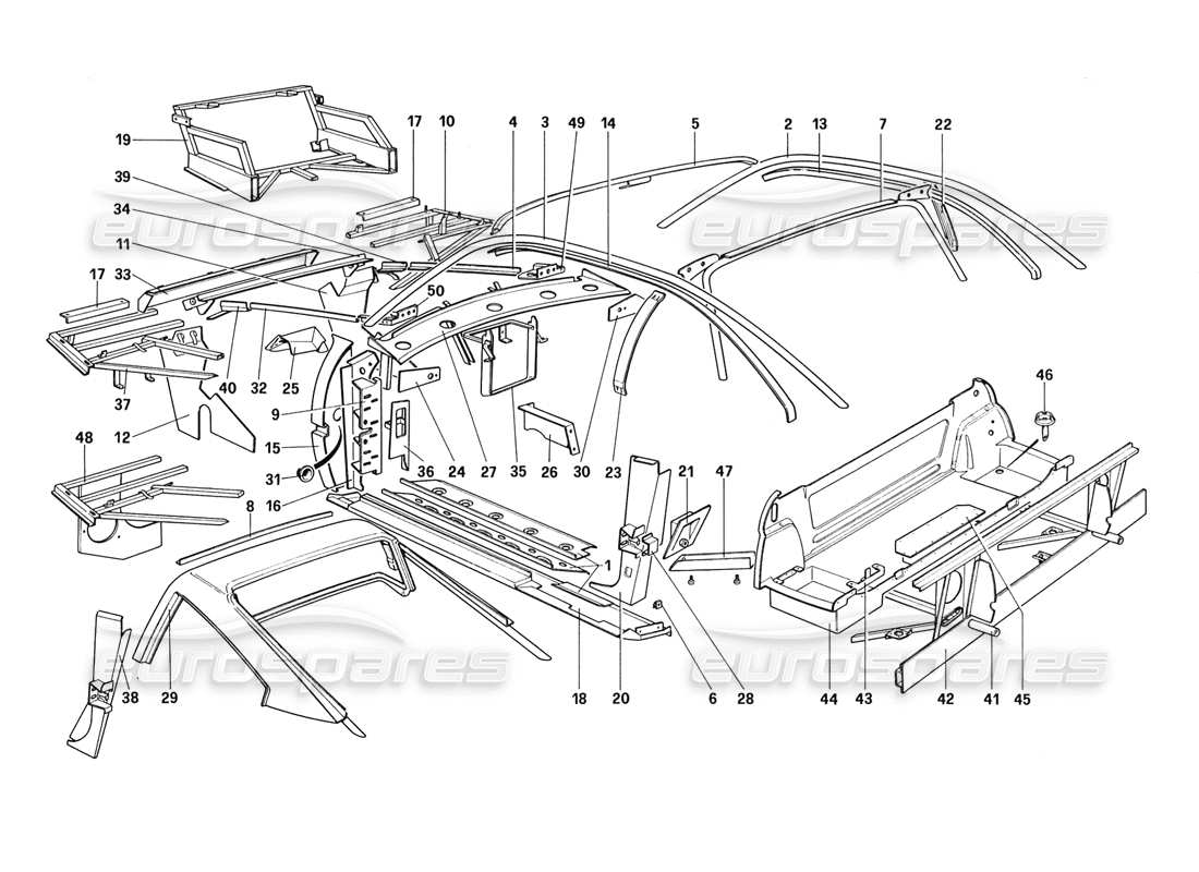 a part diagram from the ferrari 328 parts catalogue