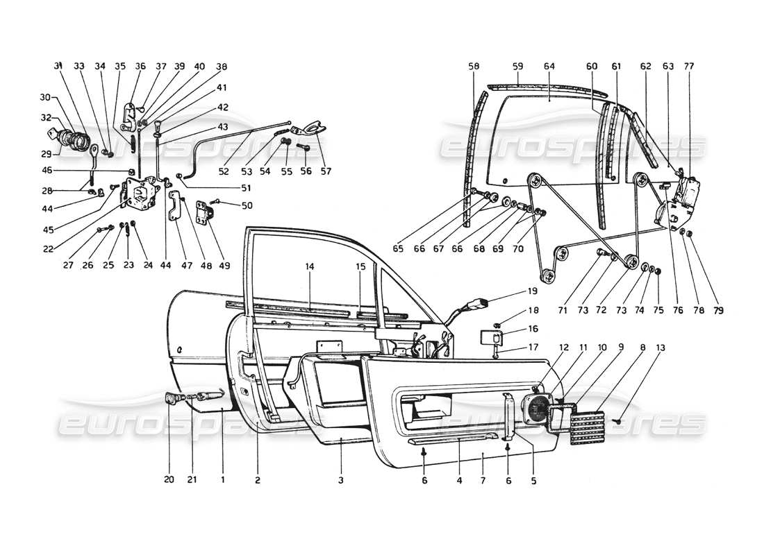 a part diagram from the ferrari 512 parts catalogue