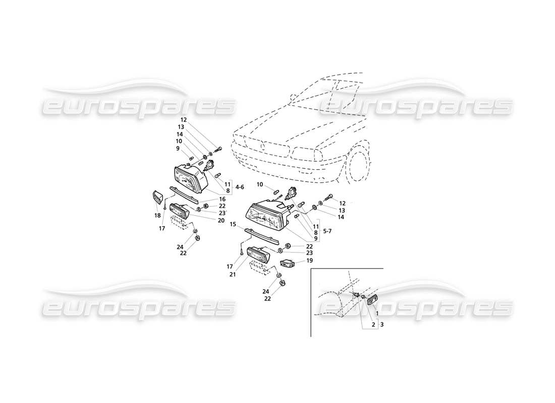 a part diagram from the Maserati QTP V6 Evoluzione parts catalogue