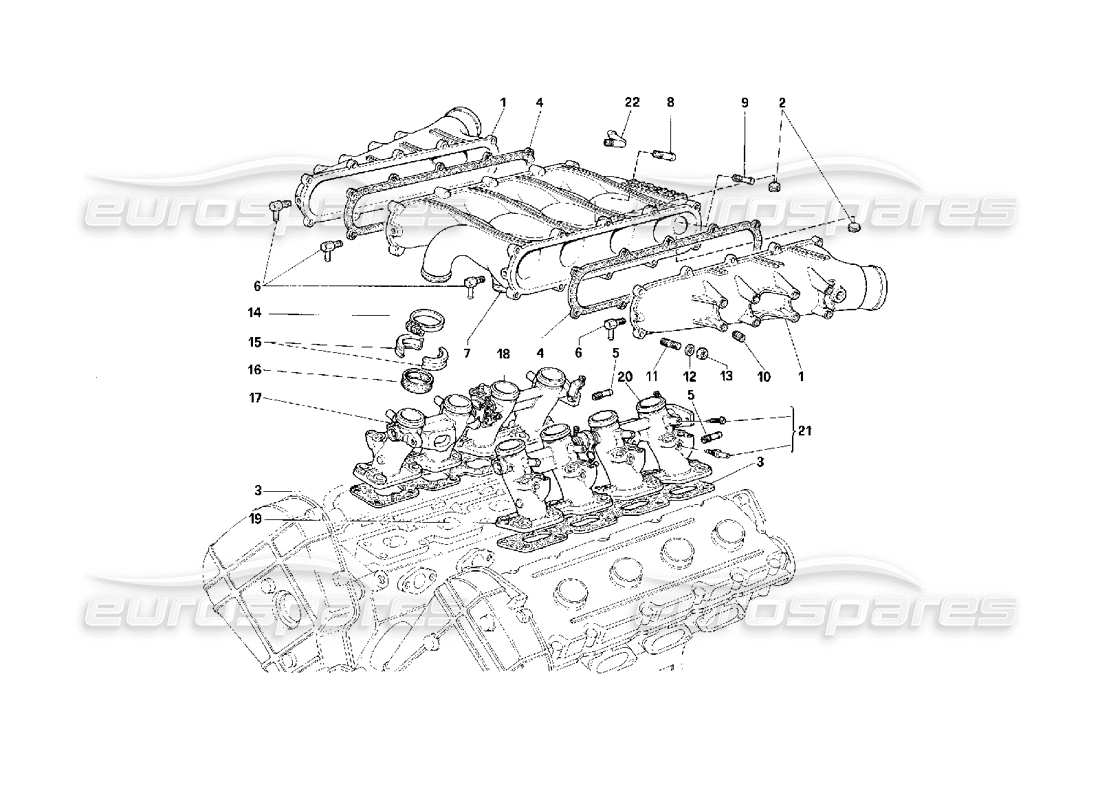 a part diagram from the ferrari f40 parts catalogue