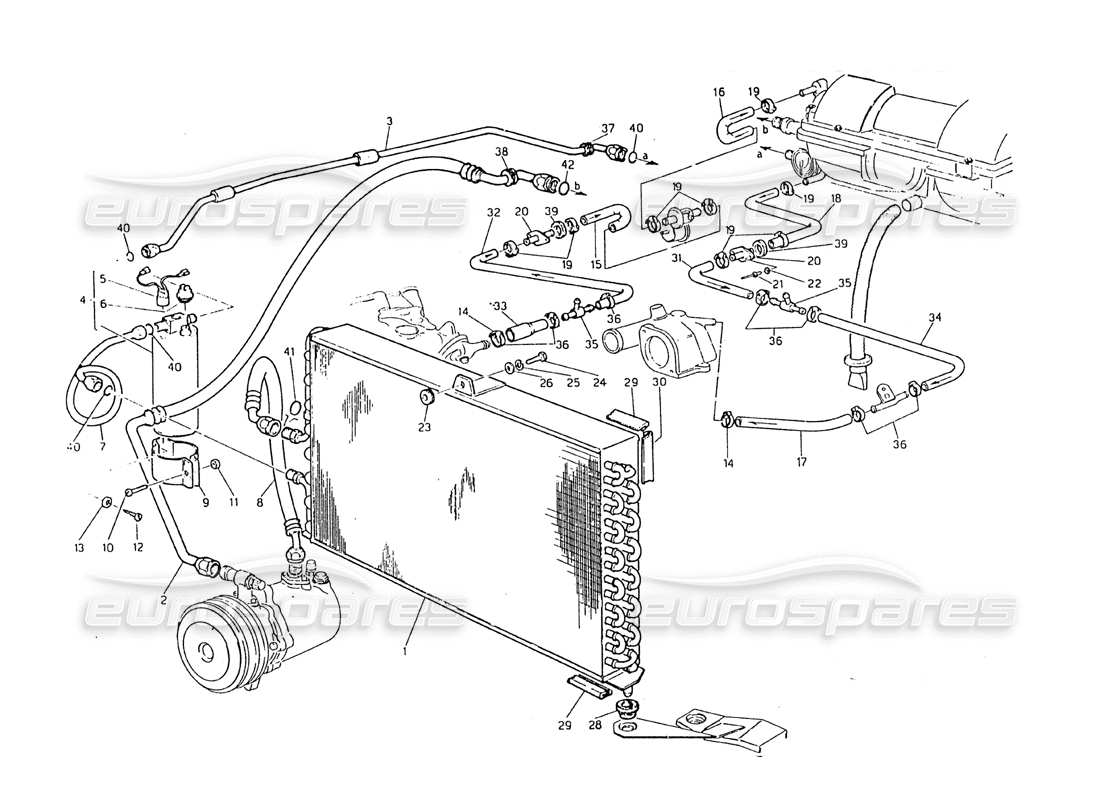 a part diagram from the maserati biturbo 2.5 (1984) parts catalogue