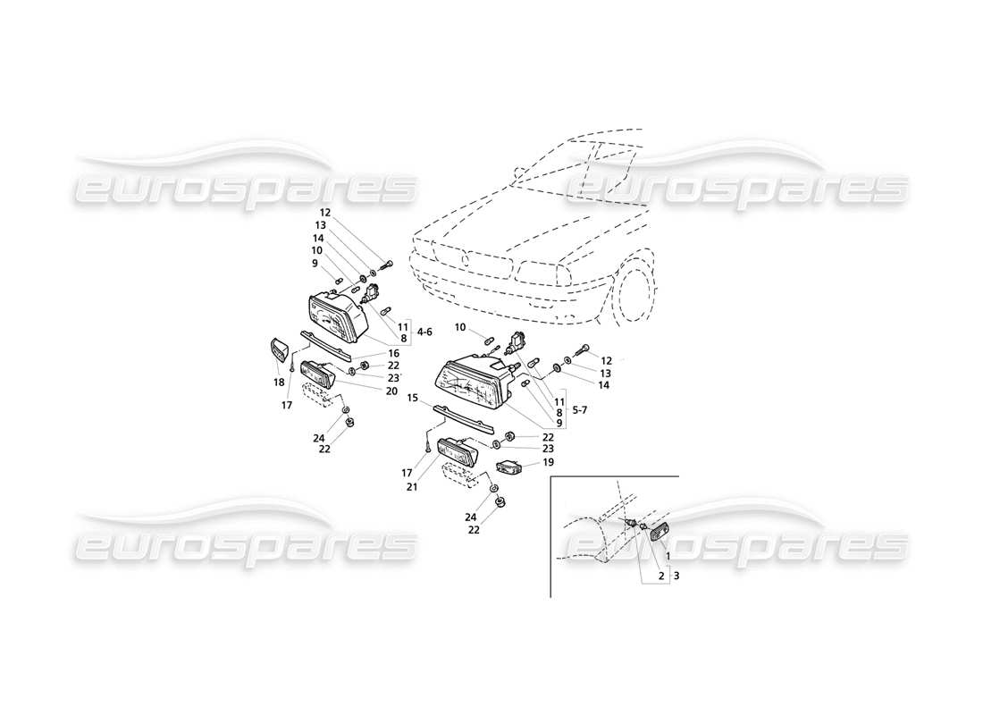 a part diagram from the maserati quattroporte (1996-2001) parts catalogue