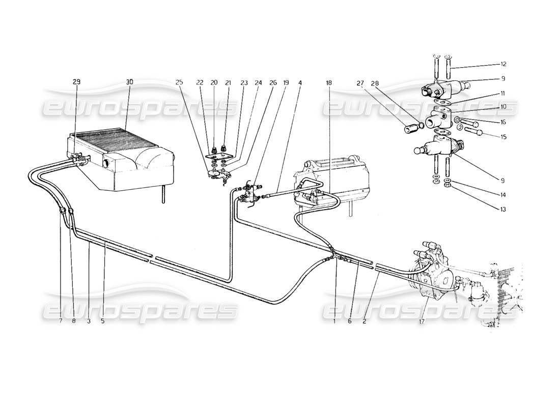a part diagram from the ferrari 400 gt (mechanical) parts catalogue