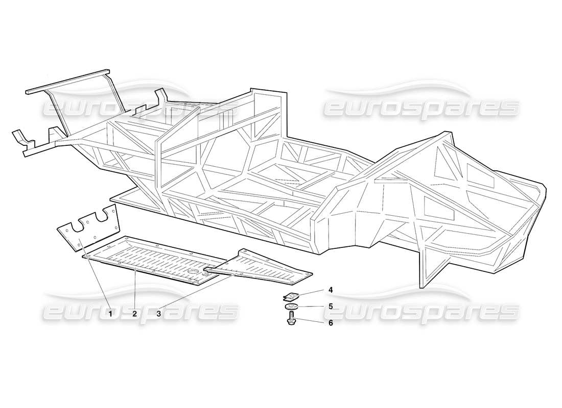 a part diagram from the lamborghini diablo vt (1994) parts catalogue