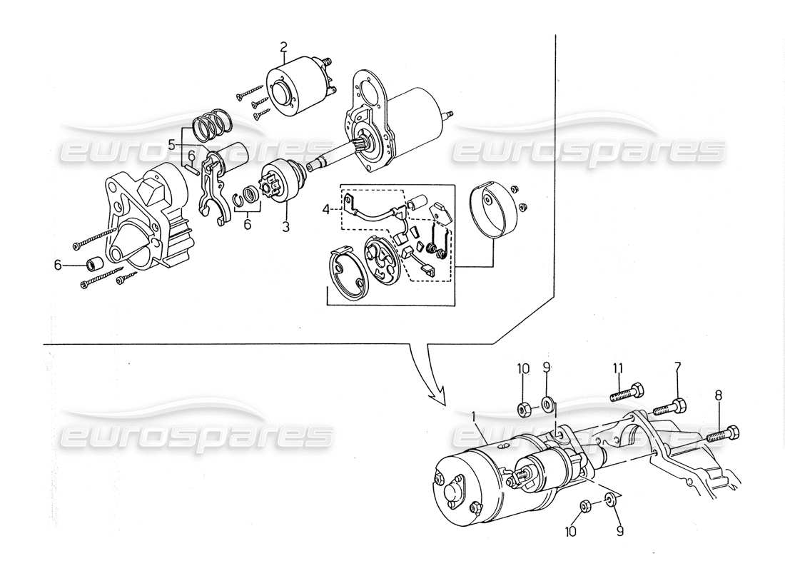 a part diagram from the maserati 2.24v parts catalogue