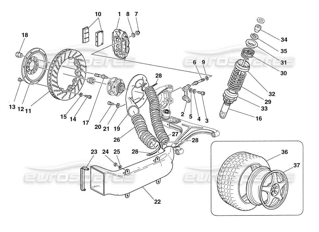 a part diagram from the ferrari 355 parts catalogue