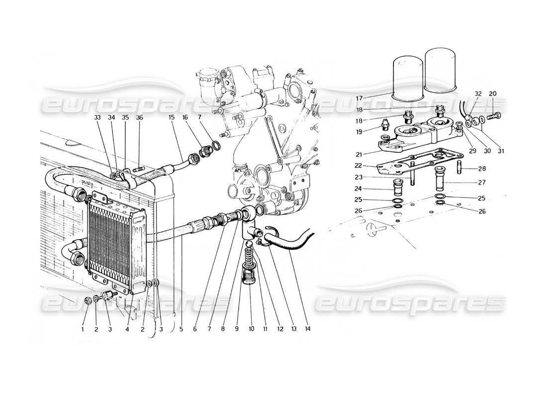 a part diagram from the Ferrari 400 GT (Mechanical) parts catalogue