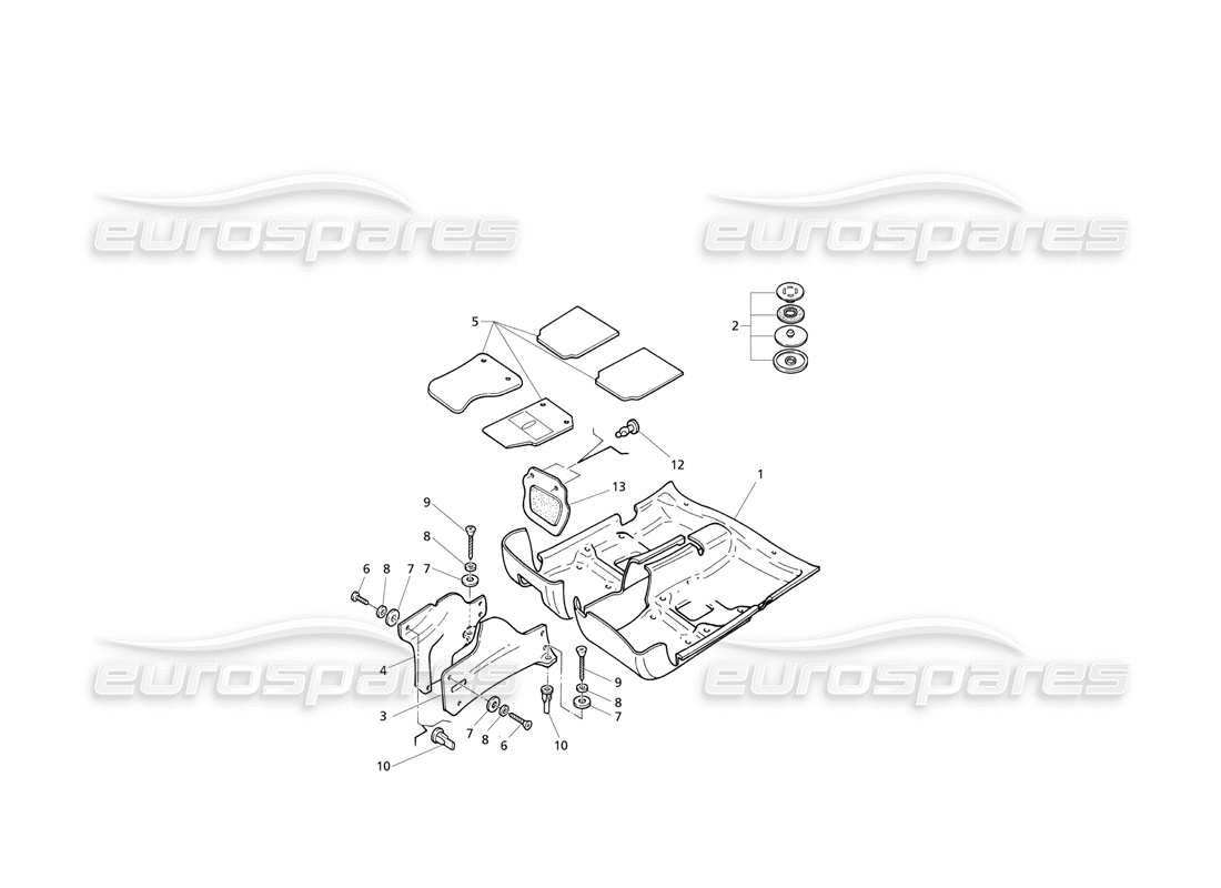 a part diagram from the maserati quattroporte (1996-2001) parts catalogue