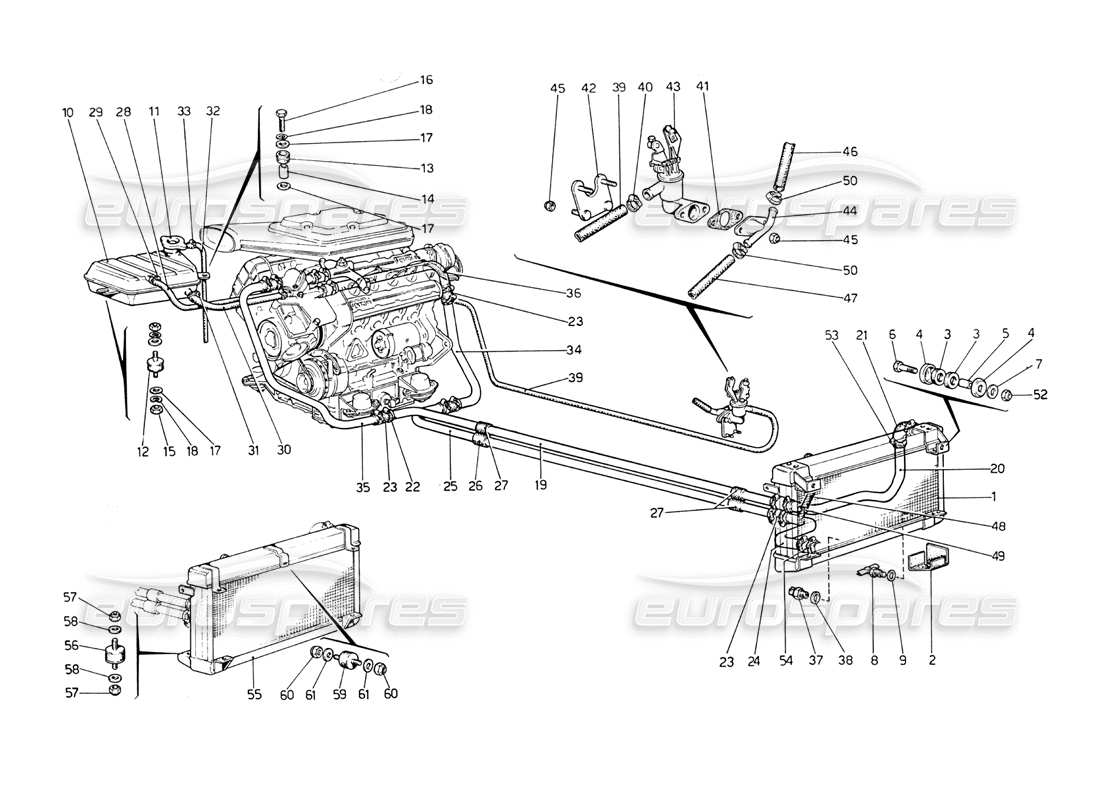 a part diagram from the ferrari 208 parts catalogue